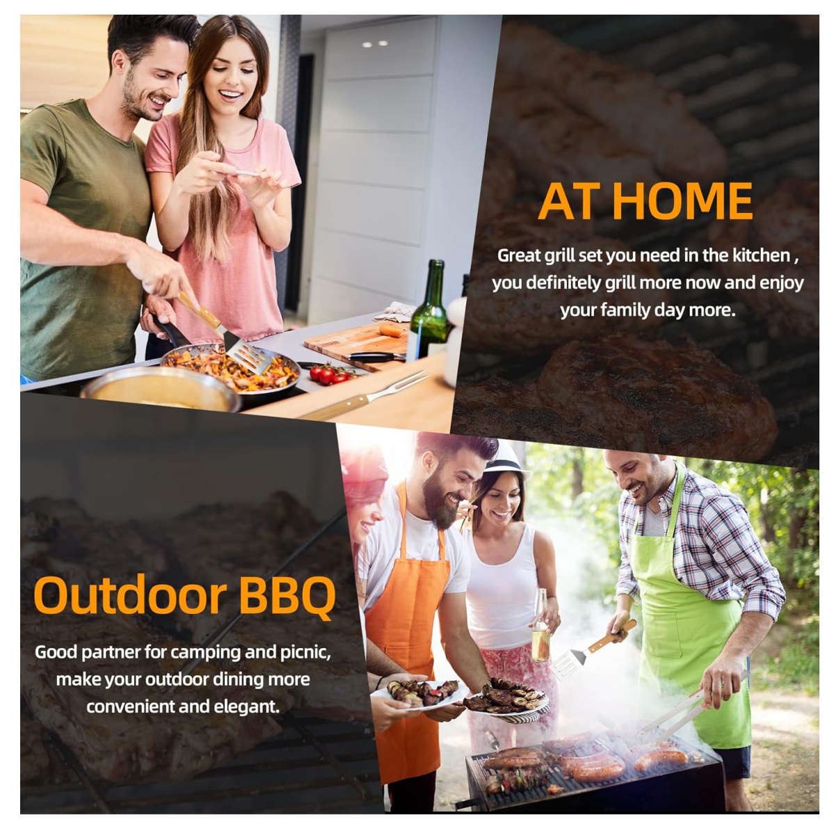 Miniatura 5 de Set x7 Para Parrillada Asado BBQ estuche